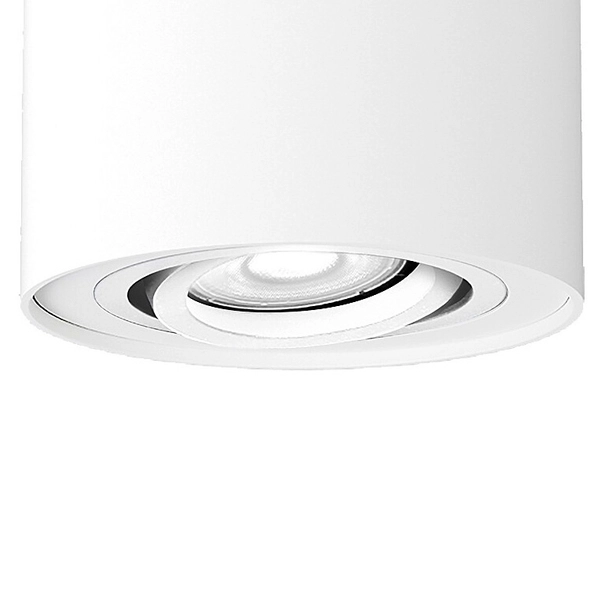 Sufitowa tuba metalowa Kobald 2048 biała lampa ruchoma nowoczesna