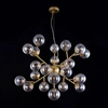 LAMPA wisząca DALLAS MOD545PL-24G Maytoni modernistyczna LAMPA szklany ZWIS molekuły kule balls złote bursztynowe
