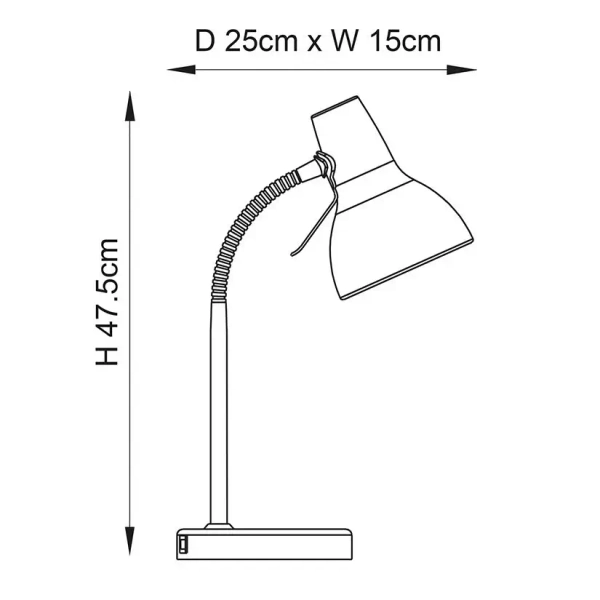 Biurkowa lampka młodzieżowa Amalfi 76645 z regulacją nikiel