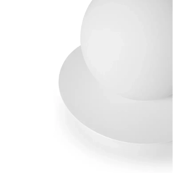 Stołowa lampa do salonu Borra B1A111P1 z wtyczką okrągła biała