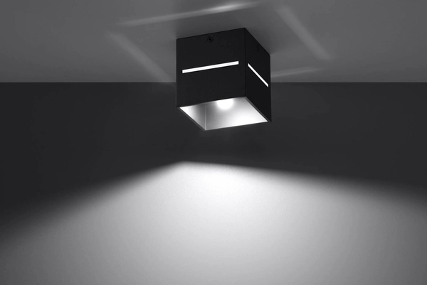 LAMPA sufitowa SL.0207 metalowa OPRAWA kostka cube czarna