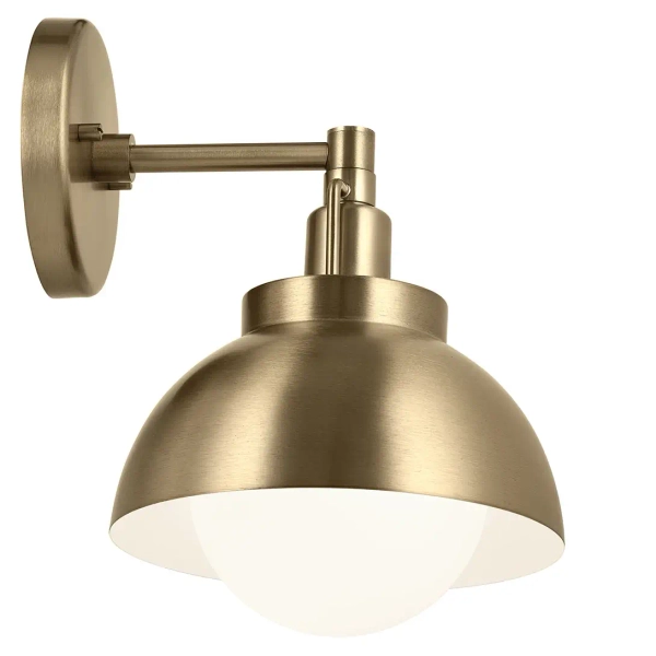 Metalowa lampa wisząca/ścienna/sufitowa Niva KL-NIVA-1W-1P-CPZ szampańska