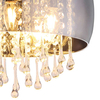 Sufitowa LAMPA glamour KALLA 15809D Globo szklana OPRAWA plafon pałacowy z kryształkami przezroczysty przydymiony chromowany