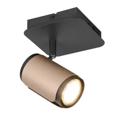 Naścienna lampa do jadalni Gillan 814570165 reflektor tubka brązowy