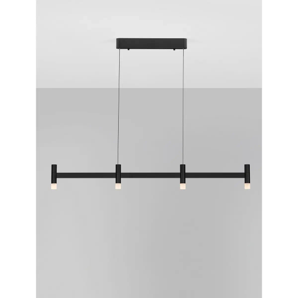 Wisząca lampa do jadalni CORVETA LE45427 LED 17W 3000K czarna