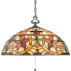 Żyrandol LAMPA wisząca QZ-KAMI-P Elstead QUOIZEL metalowa OPRAWA klasyczny ZWIS na łańcuchu brąz multikolor