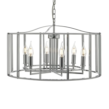 Świecznikowy żyrandol Mya MYK0650 do jadalni na łańcuchu chrom