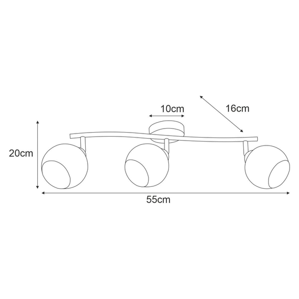 Sufitowa lampa ruchoma Atria K-C9530A/3 patyna biała