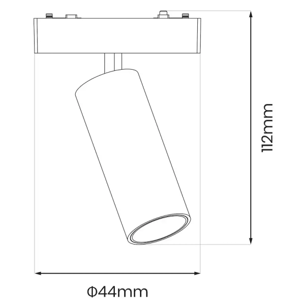 Szynoprzewodowa lampa magnetyczna Tuya CCT ML2203 LED 9W CCT tubka czarny