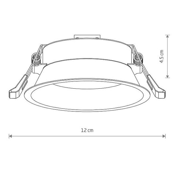 Lampa do kuchni oczko Uno 10842 Nowodvorski podtynkowa okrągła biała