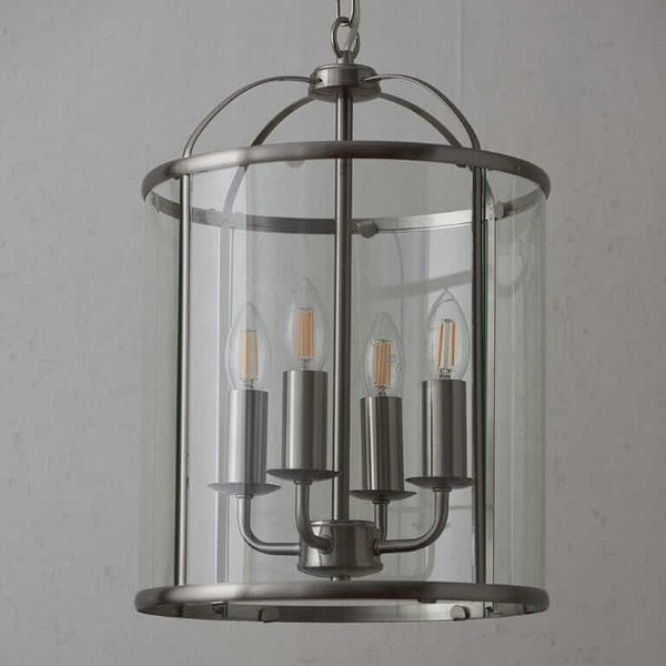 Świecznikowa lampa wisząca Lambeth 70324 Endon szkło srebrny przezroczysty