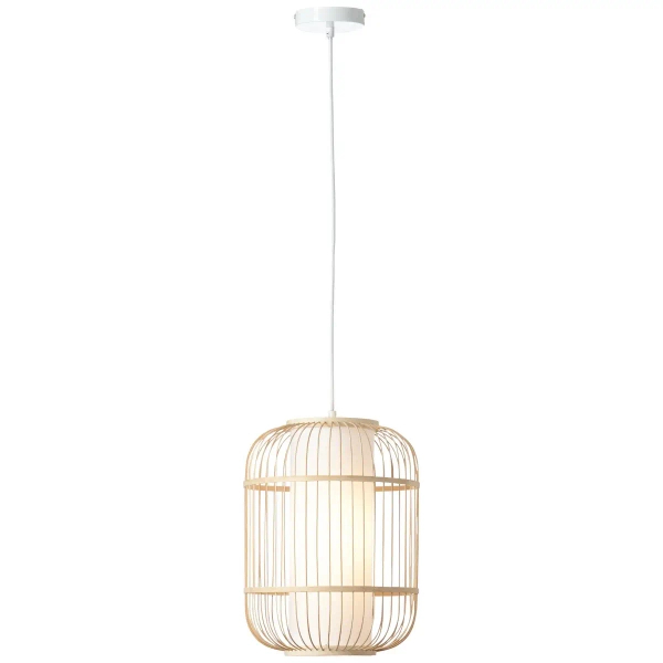 Bambusowa lampa wisząca Bones 99245/09 kremowa biała