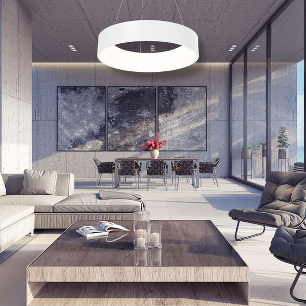 LAMPA wisząca OHIO ML6357 Milagro okrągła OPRAWA zwis LED 24W 4000K metalowy biały