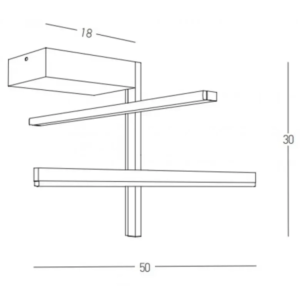 Ściemnialna sufitowa lampa 22025 LED 23W 3000K belki czarne