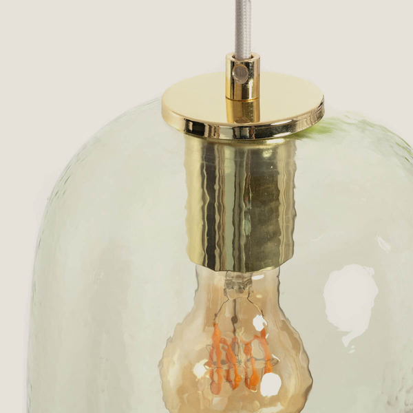 Potrójna lampa wisząca Claro ABR-3SKCLA Abruzzo szklana przezroczysta złota