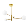 LAMPA sufitowa DORADO LP-002/4P Light Prestige loftowa OPRAWA 4-punktowy metalowy plafon molekuły szklane kule złote białe