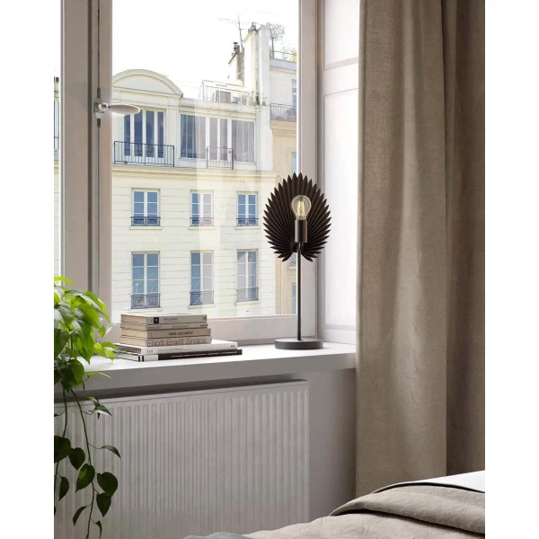 Designerska stołowa lampa Aruba 4002420-4002 pióra metalowe czarne