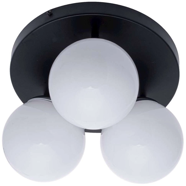 Plafon LAMPA sufitowa SFERA MLP8874 Milagro metalowa OPRAWA kule balls czarne białe chrom