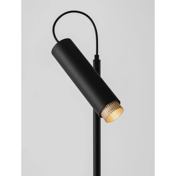 Podłogowa lampa TORVILA LE45624 regulowana tuba czarny złoty