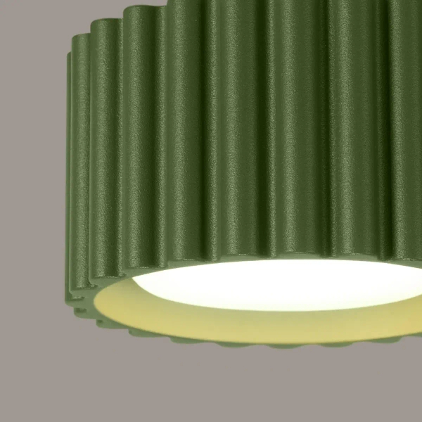 Plafon okrągły ryfel AURA SL.1797 na korytarz oliwkowy