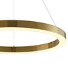 LAMPA wisząca SLIM/000082/3000/G MDECO okrągła OPRAWA ring ZWIS LED 46W 3000K metalowy złoty