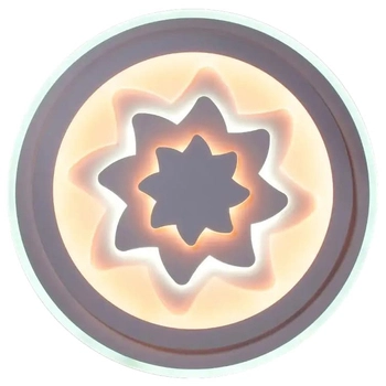 LAMPA sufitowa VEN P-666/9 dekoracyjna OPRAWA plafon LED 74W kwiat biały