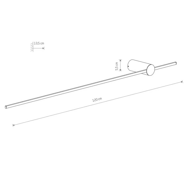 Pionowa lampa ścienna SABER LED 11590 LED 16W 4000K biały