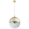 LAMPA wisząca VARUS 15858 Globo szklana OPRAWA zwis kula ball złota przezroczysta