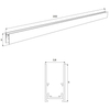 Szyna natynkowa magnetyczna MT0019 Maxlight podłużna biała
