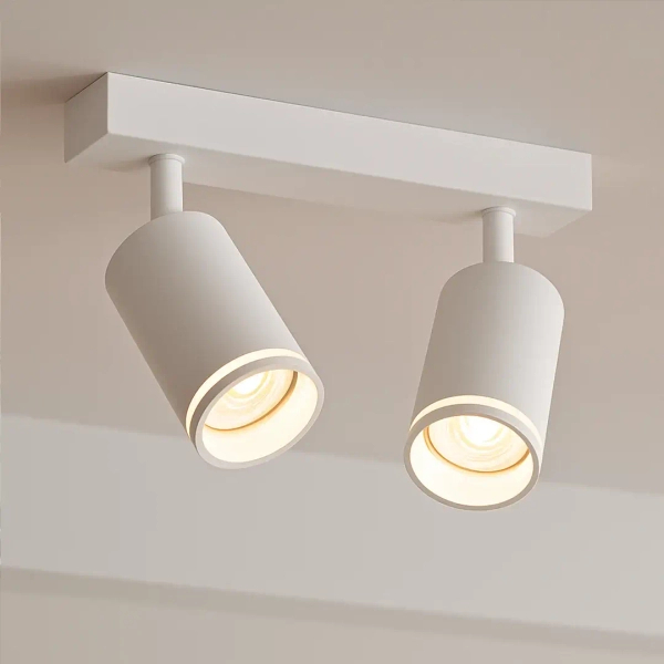 Dwupunktowa lampa sufitowa Pipe Ring Spot ML2070 na belce biały