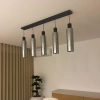 Szklana lampa wisząca ORLANDO 74404/05/65 Lucide przydymiony czarny