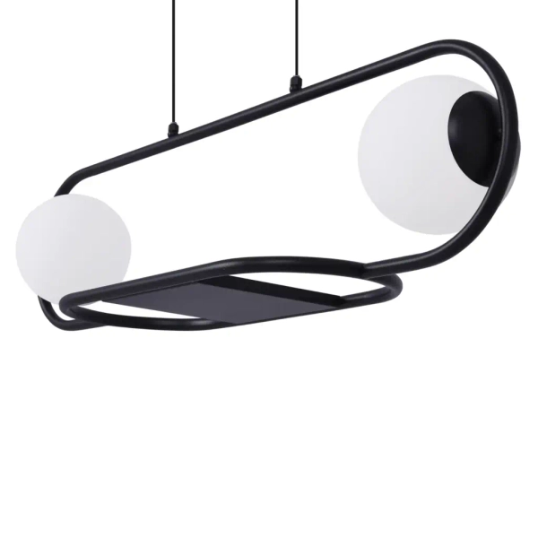 Lampa wisząca Finsestra K-4961 doniczka balls biała czarna