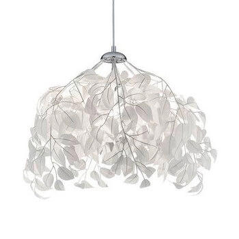 Dekoracyjna lampa wisząca Leavy R10461901 RL Light liście chrom biała