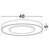 Nasufitowa okrągła lampa COLQUIRI LE44668 LED 25W 2700-4000K kuchenna czarna biała