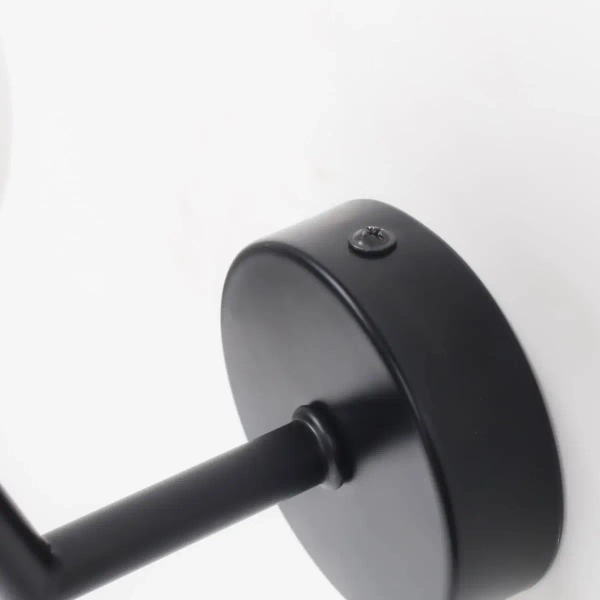 Kinkiet lampa ścienna DORADO LP-002/1W BK Light prestige loftowa oprawa szklana kula czarna biała