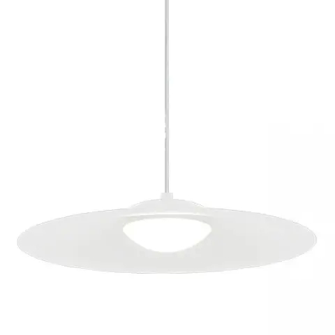 Minimalistyczna ledowa wisząca lampa 22129 LED 12W 3000K spodek biały