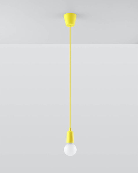 Industrialna LAMPA wisząca SL.0578 OPRAWKA na żarówkę ZWIS kabel przewód żółta