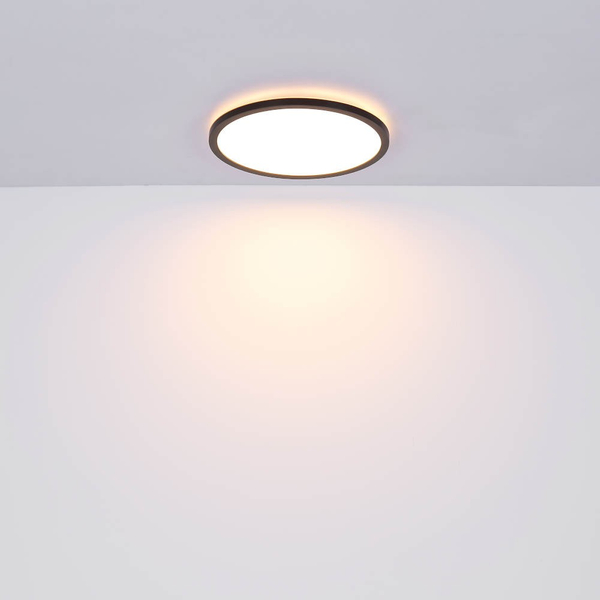 Nowoczesna LAMPA sufitowa SAPANA 41562-24B Globo okrągły plafon LED 24W 3000K do łazienki IP44 czarny