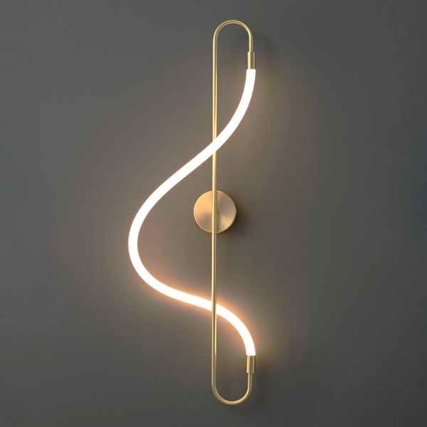 Kinkiet ścienny Essa ST-B3554 gold LED 9W 3000K wąż świetlny złoty biały