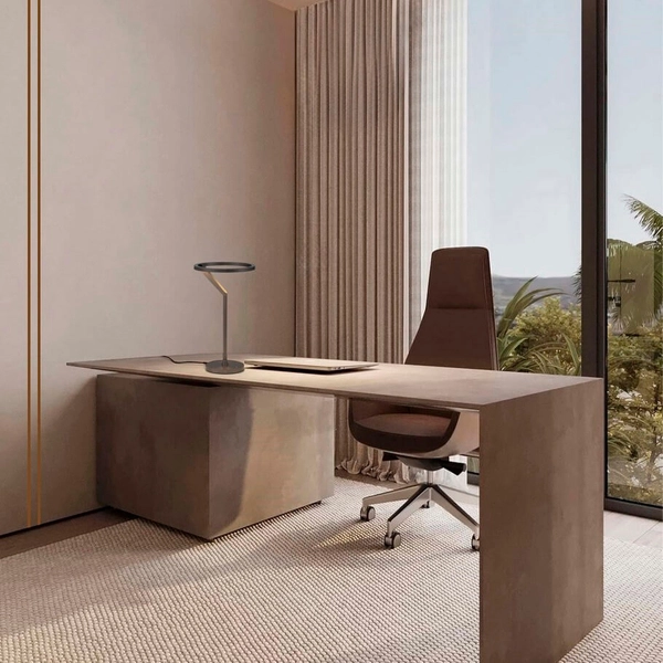 Biurkowa lampa stołowa ZUDANEZ LE44770 LED 16W 3000K ring szara