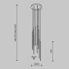 Zwisająca lampa Lightstick MOD236PL-L54B3K LED 46W 3000K sople czarne