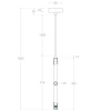 Lampa zwieszana Spoti ABR-S2PO-C Abruzzo LED 3W 3000K tubka czarny