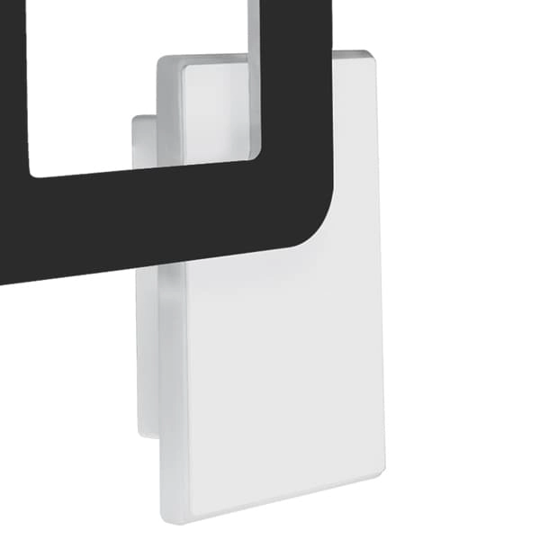 Ledowy kinkiet ścienny HOP 4183 Ideus 12W 4200K metalowa do przedpokoju czarna biała