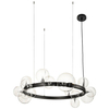 Wisząca lampa pierścień Orion XC111-850 Step kule szklane czarne