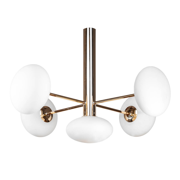 Kulista lampa sufitowa Omi 1199 Zumaline molekułowa złota biała