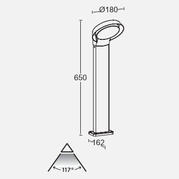 Tarasowy naświetlacz Polo 7105701118 LED 15W 3000K IP54 zewnętrzny szary