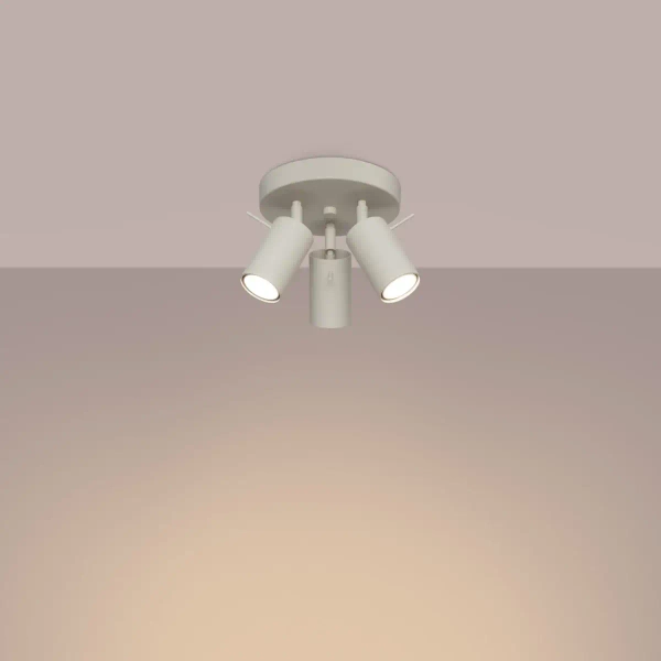 Potrójna lampa sufitowa RING SL.1497 regulowane tubki beżowe