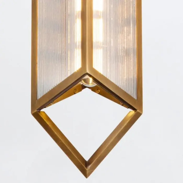 Wisząca lampa nad wyspę Cairo QN-CAIRO-1P-VBS-CR szklana mosiądz