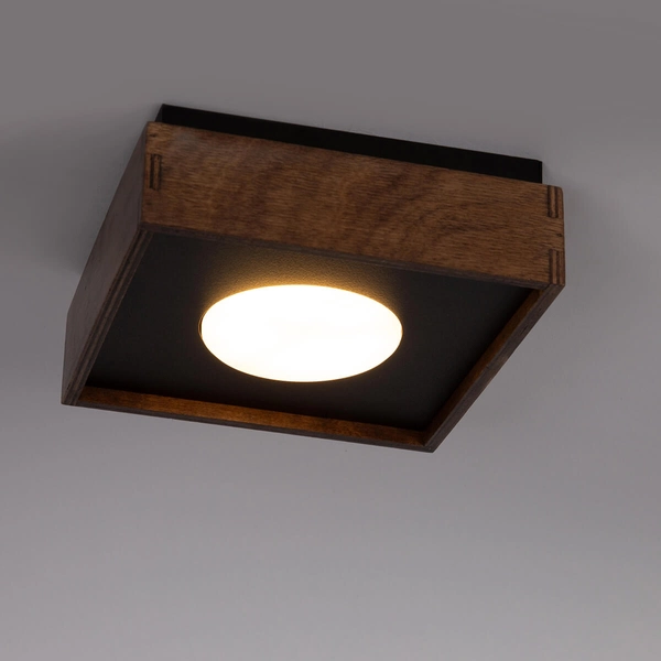 Plafon Dalia 41000 Sigma kwadratowa do jadalni brązowy czarny