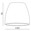 Klosz do lampy Shade Za AZ2594 Azzardo 23 cm tuba aluminium